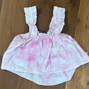 Zara Pink and White Sleeveless Top